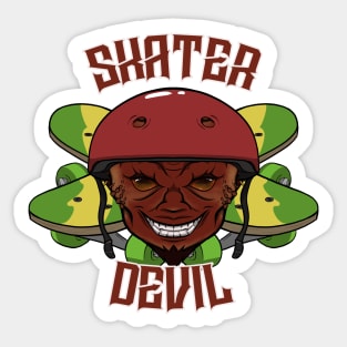 Skater Devil Sticker